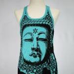 Buddha Tank Top Yoga Singlet Top Turquoise Hindu God S M L XL