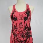 Ganesha Tank top Yoga Top Singlet Red Buddha Hamsa Boho womens gift S M L XL Elephant