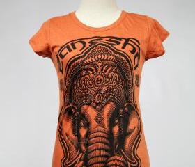 Ganesha T-shirt Hindu God Namaste Buddha Orange S M L XL Elephant