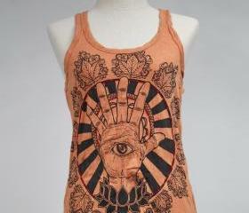 Hamsa Tank Top Yoga Singlet Buddha Hindu God Om S M L 