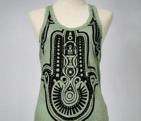 Hamsa Tank Top Yoga Singlet Hindu Buddha Ganesha T-shirt Boho t-shirt Om S M L XL