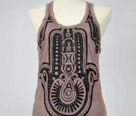 Hamsa Tank Top Yoga Singlet Hindu Buddha Ganesha T-shirt Boho t-shirt Om S M L XL